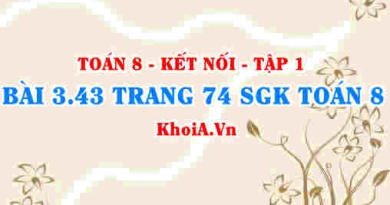 Bài 3.44 trang 74 SGK Toán 8 tập 1 Kết nối tri thức